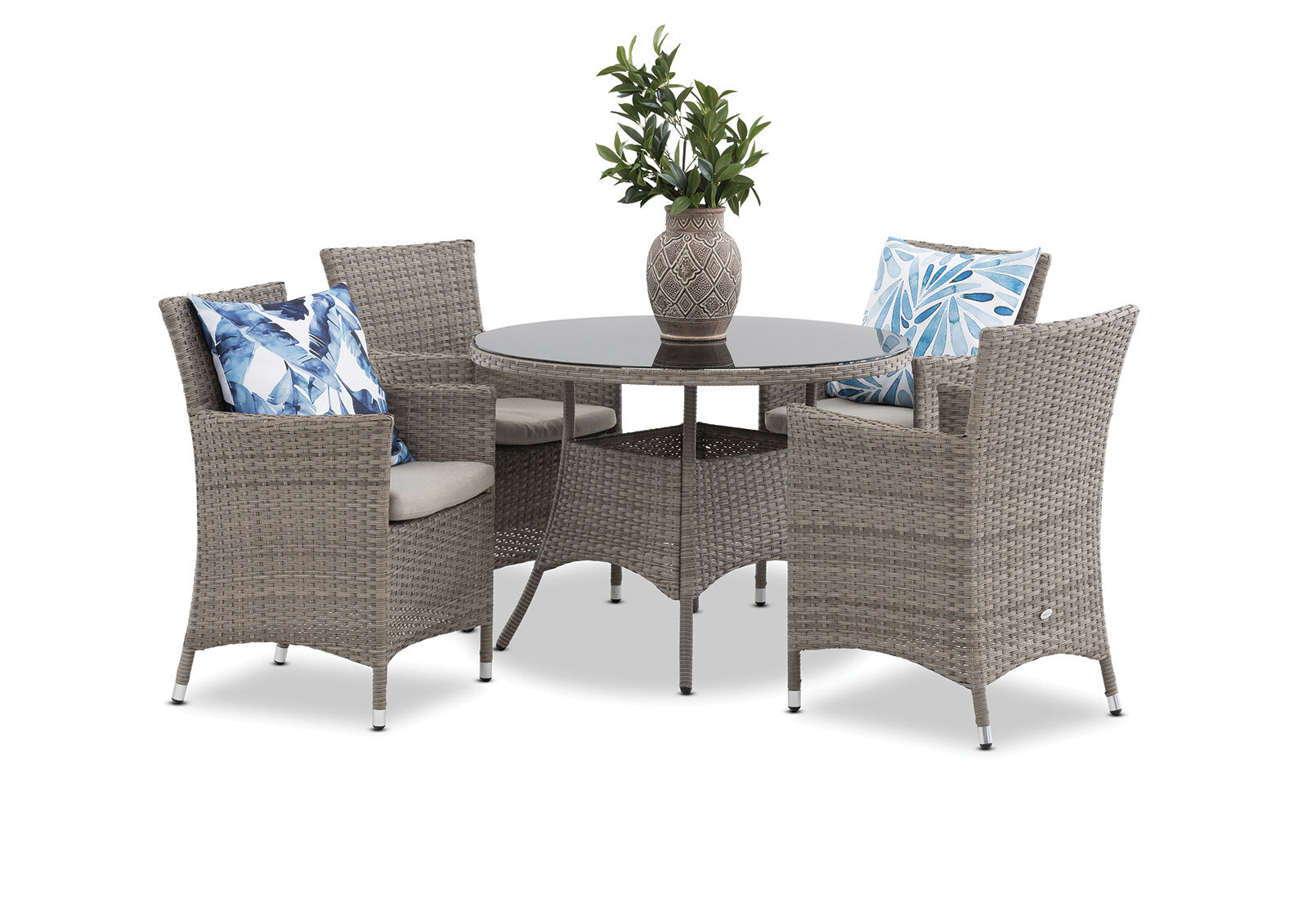 BARBOSA - 5 Piece Round Outdoor Dining Setting. BARBOSA