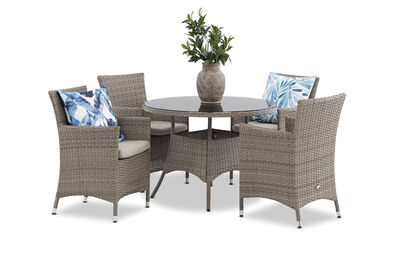 BARBOSA - 5 Piece Round Outdoor Dining Setting.