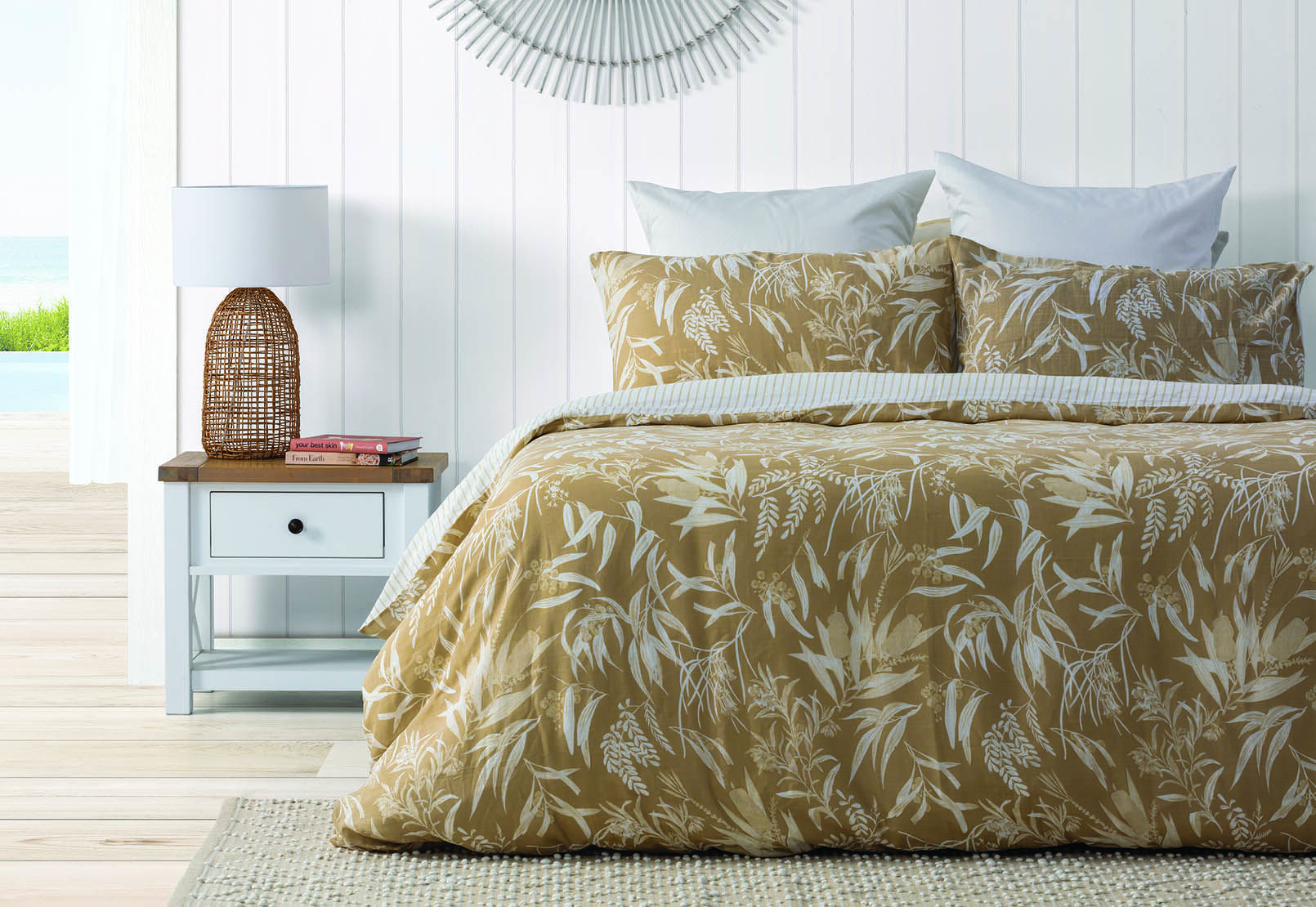 NATURAL WARINGA King Bed Quilt Cover Set