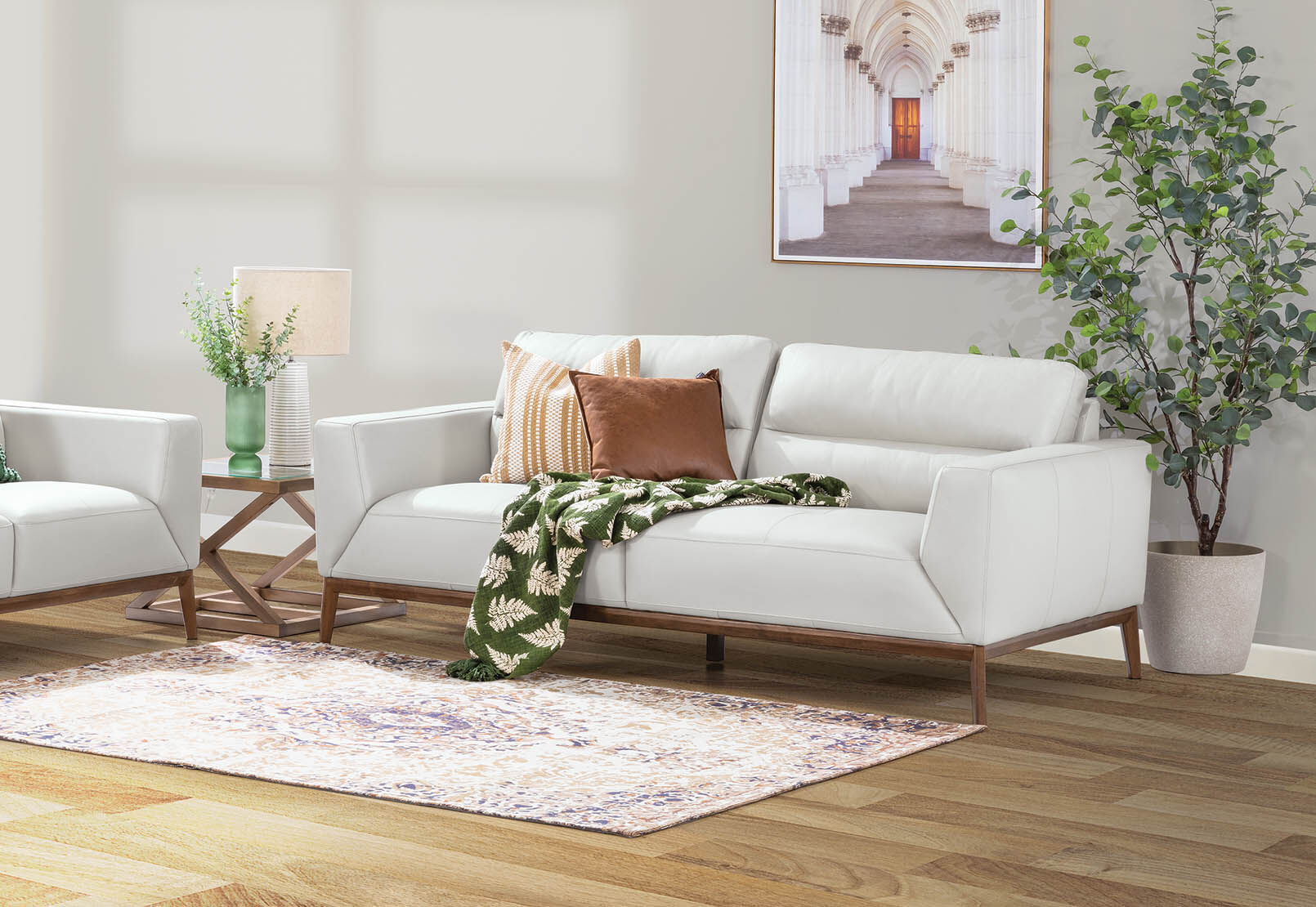 NIARA - Leather 3 Seat Sofa NIARA