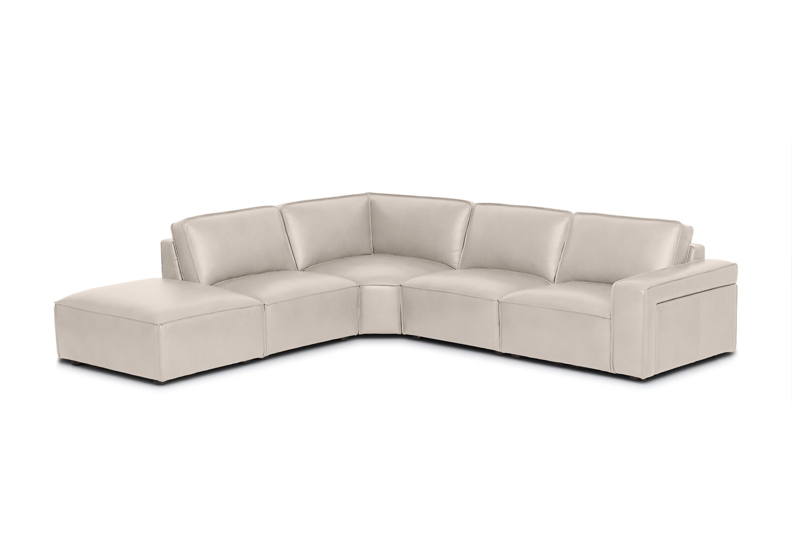 BARTELLE LEATHER - 5 Piece LHF Corner Chaise BARTELLE LEATHER