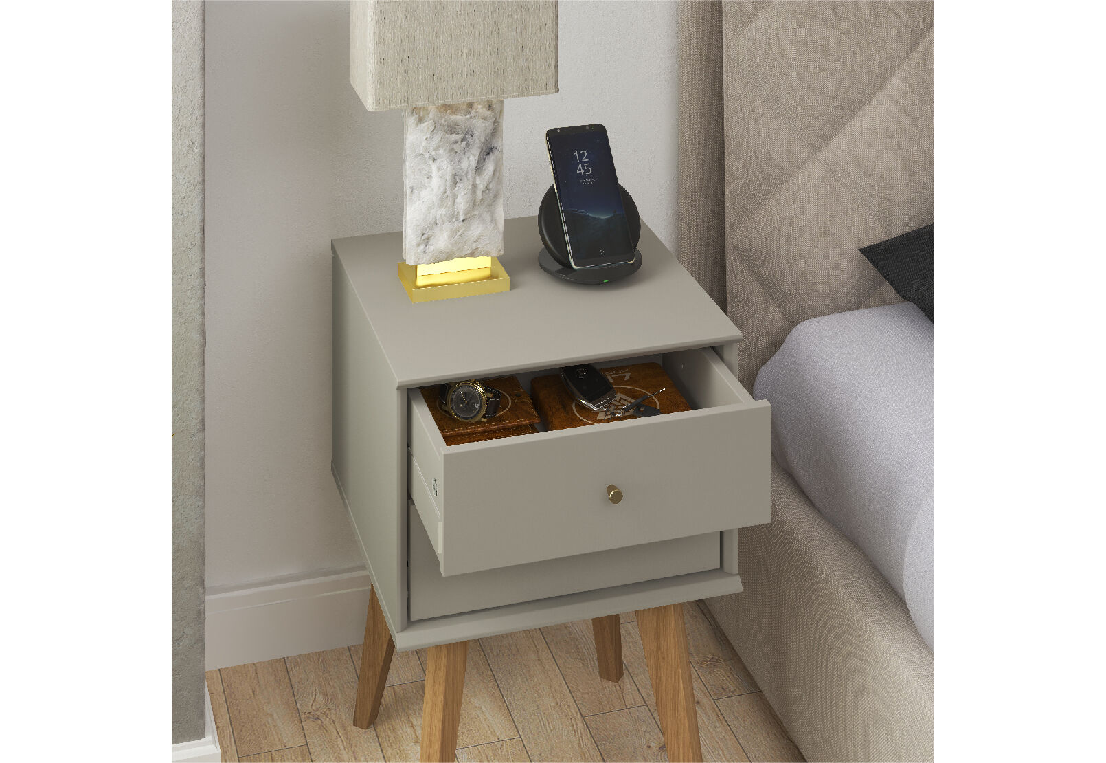 FIELDS - 2 Drawer Bedside Table FIELDS