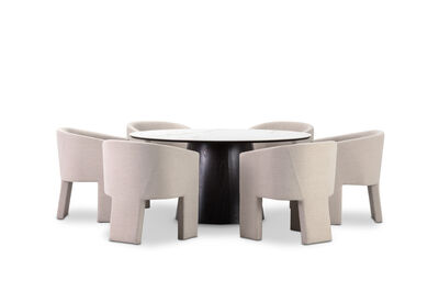THANOS - 7 Piece Ceramic Top Dining Suite with Alicante Dining Chairs