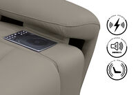 HOLLYWOOD LEATHER - Media 3 Seater with Electric Recliners HOLLYWOOD LEATHER