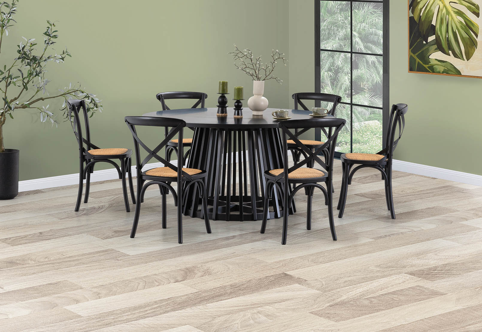 TORENTO - 7 Piece Dining Suite with Bordeaux Chairs. TORENTO