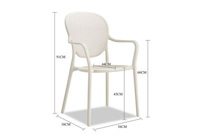 HULL - Set of 4 Outdoor Dining Chairs