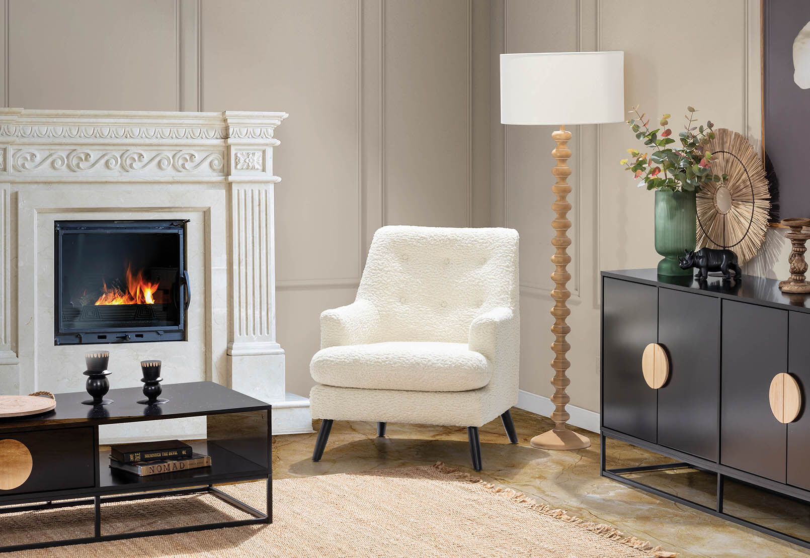 ANNALISE - Fabric Accent Chair ANNALISE