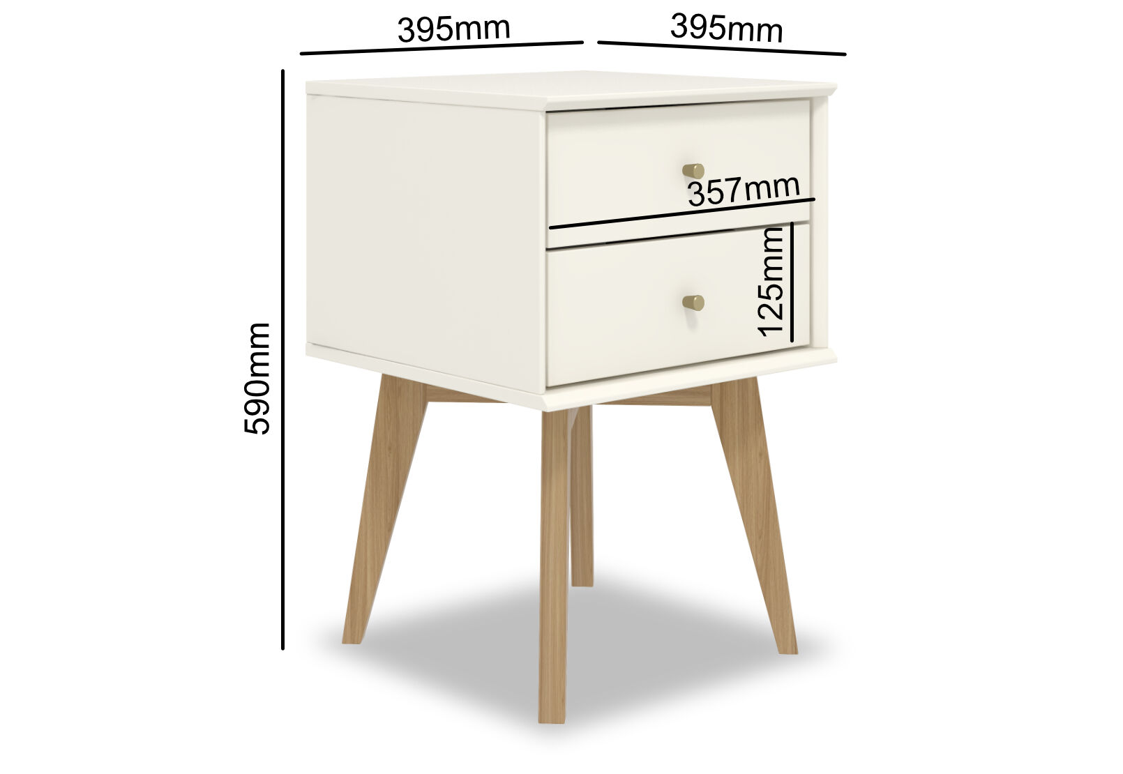 FIELDS - 2 Drawer Bedside Table FIELDS