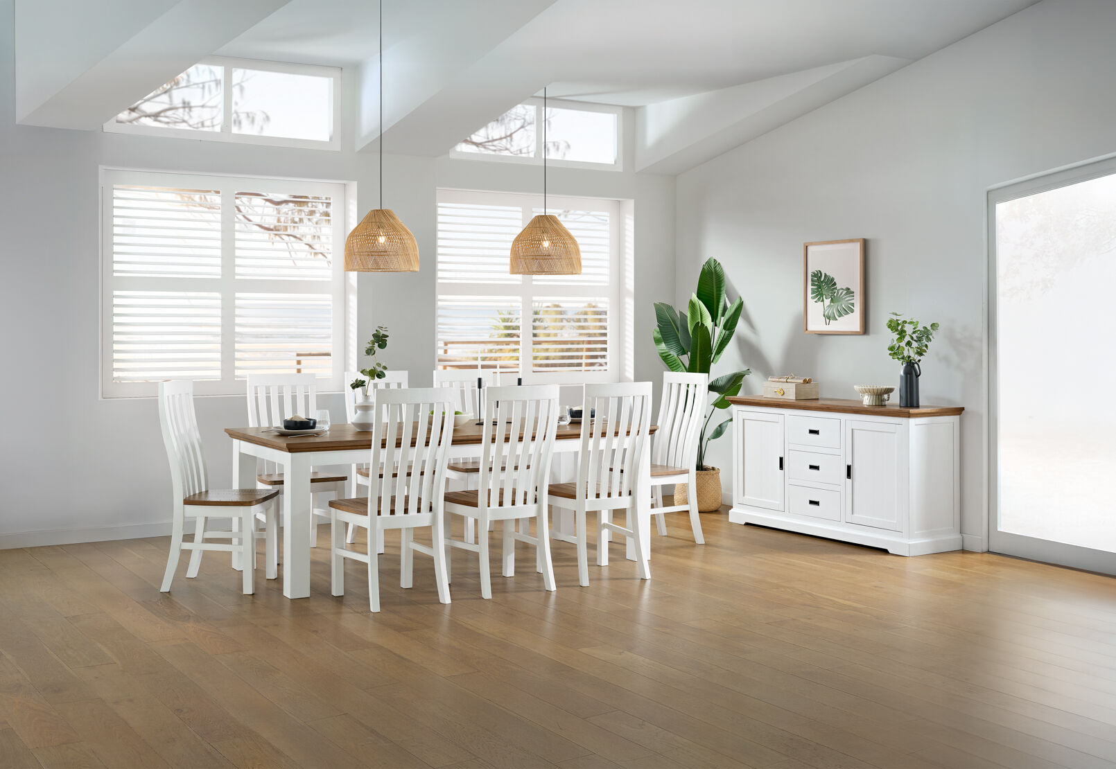 CHARLSBOURG - 9 Piece 2200 Dining Suite CHARLSBOURG