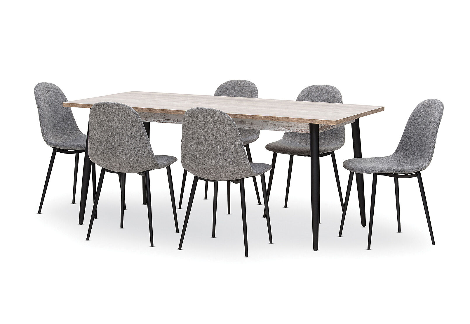 KORI - 7 Piece Dining Suite with Angora Dining Chairs KORI