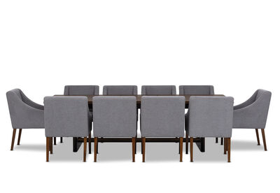 NICCOLO - 11 Piece Extension Dining Suite with Volante Dining Chairs