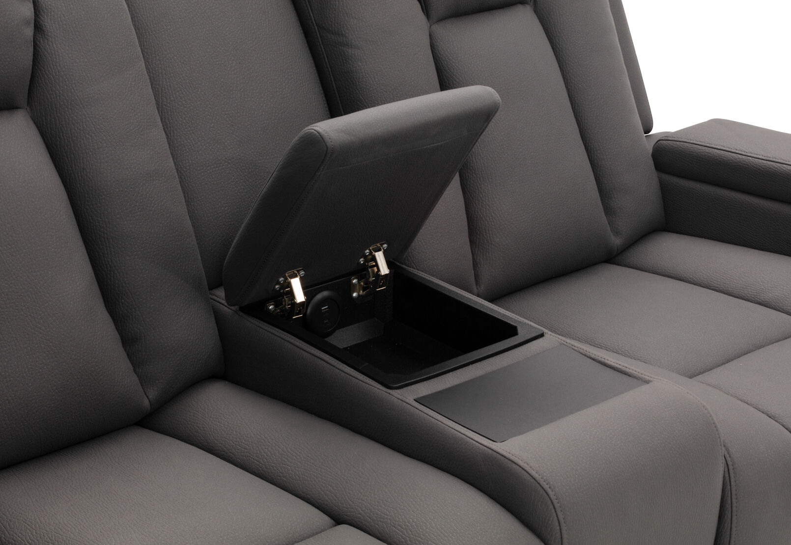 TRAVIS FABRIC - 2 Seater with Recliners and Console TRAVIS FABRIC