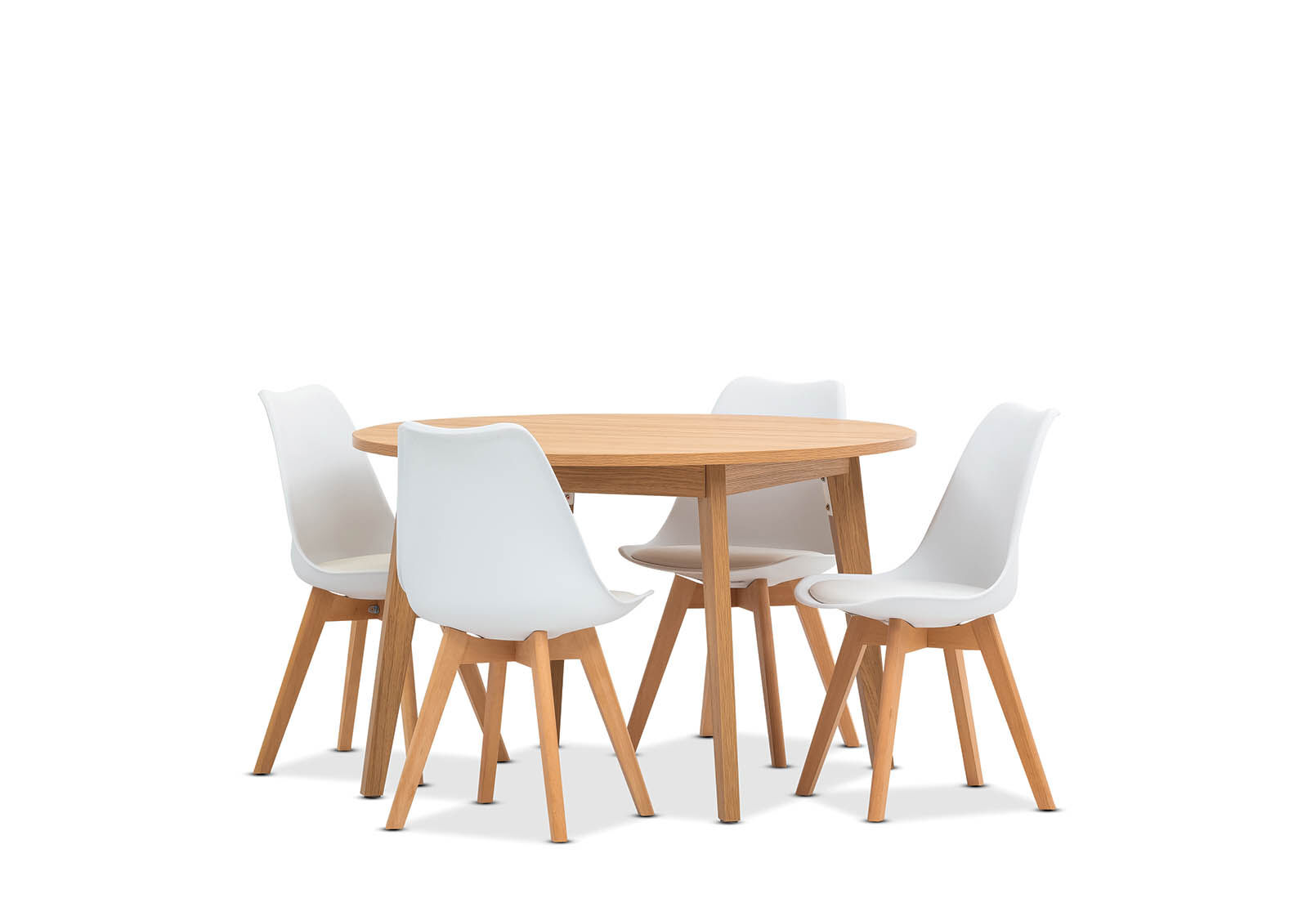 WHITE PEDRA 5 Piece Dining Suite with Otis Chairs Amart Furniture