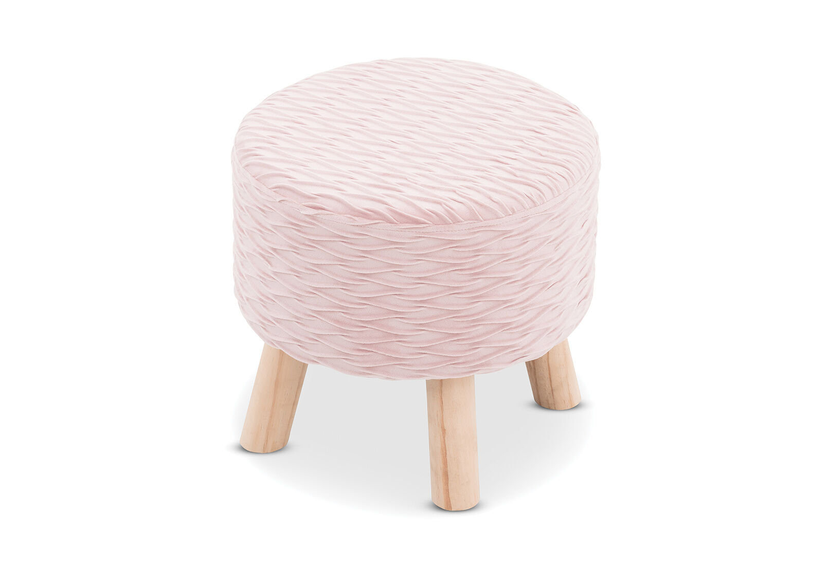 PINK TUFTED YOSHI Fabric Stool
