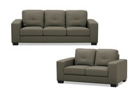 DIAMOND - Leather-Look Sofa Pair DIAMOND