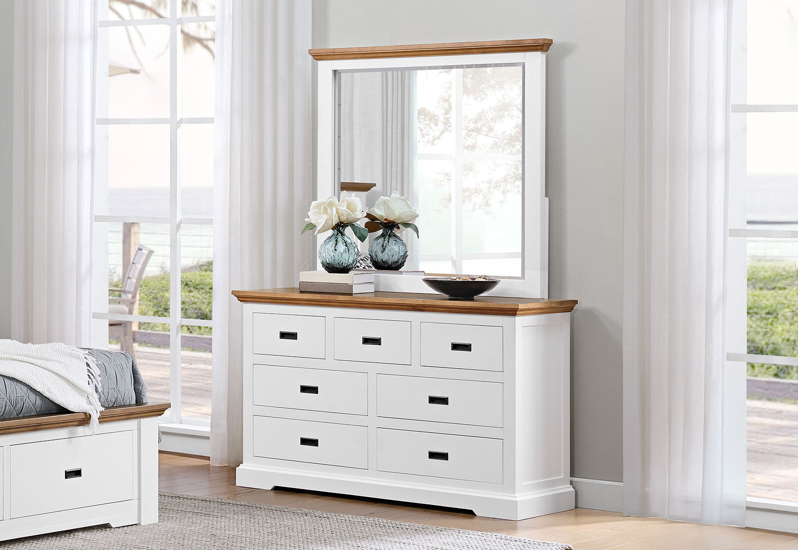 CHARLSBOURG - Dresser with Mirror CHARLSBOURG