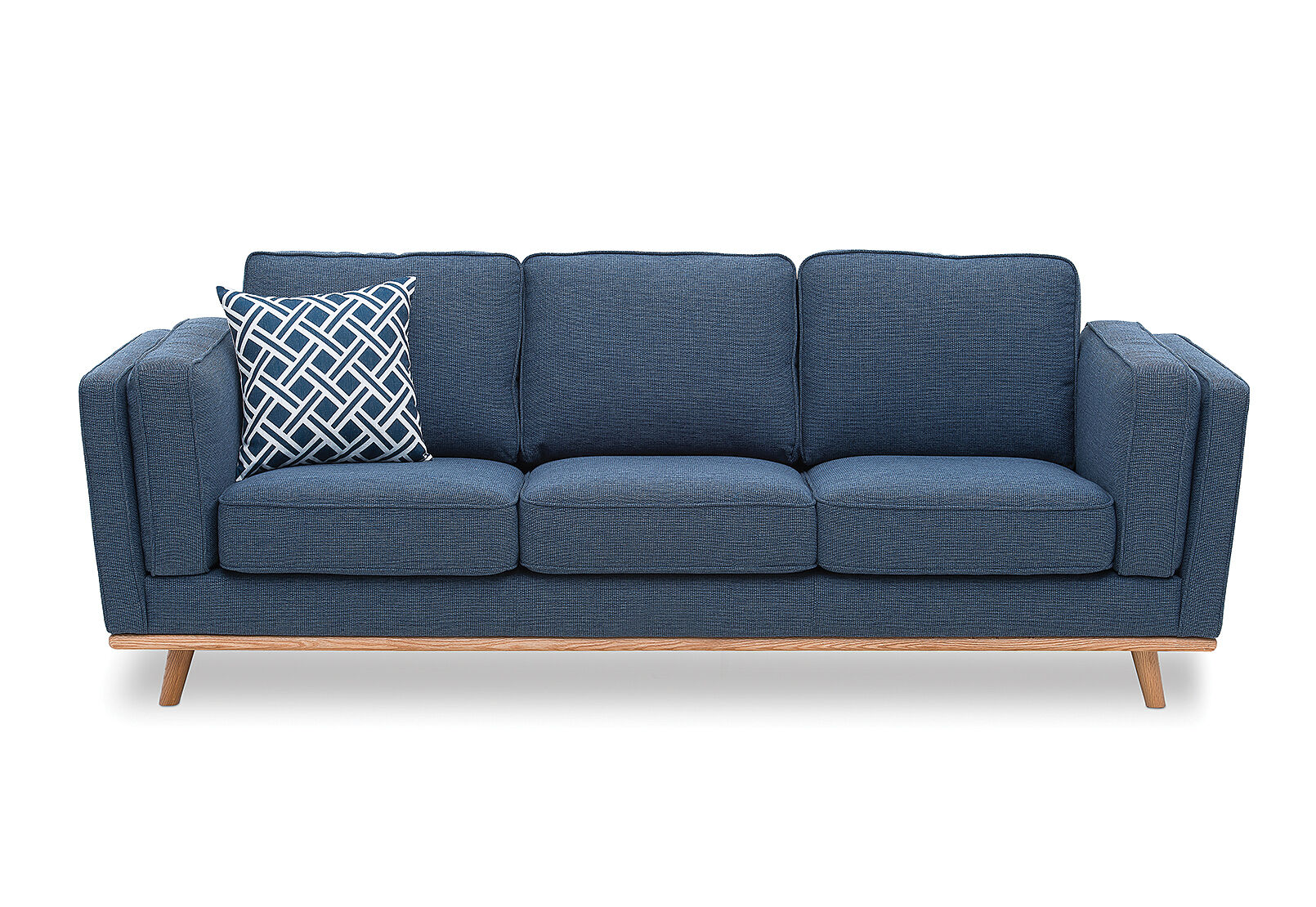 Blue Loras Fabric 3 Seater Sofa Amart, How Much Fabric To Cover A Three Seater Sofa