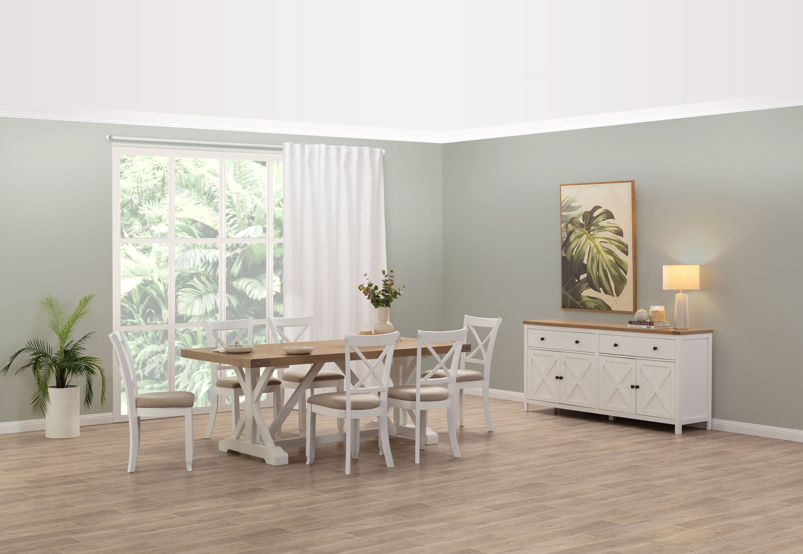NORMANDY - 7 Piece Dining Suite with Malu Dining Chairs NORMANDY