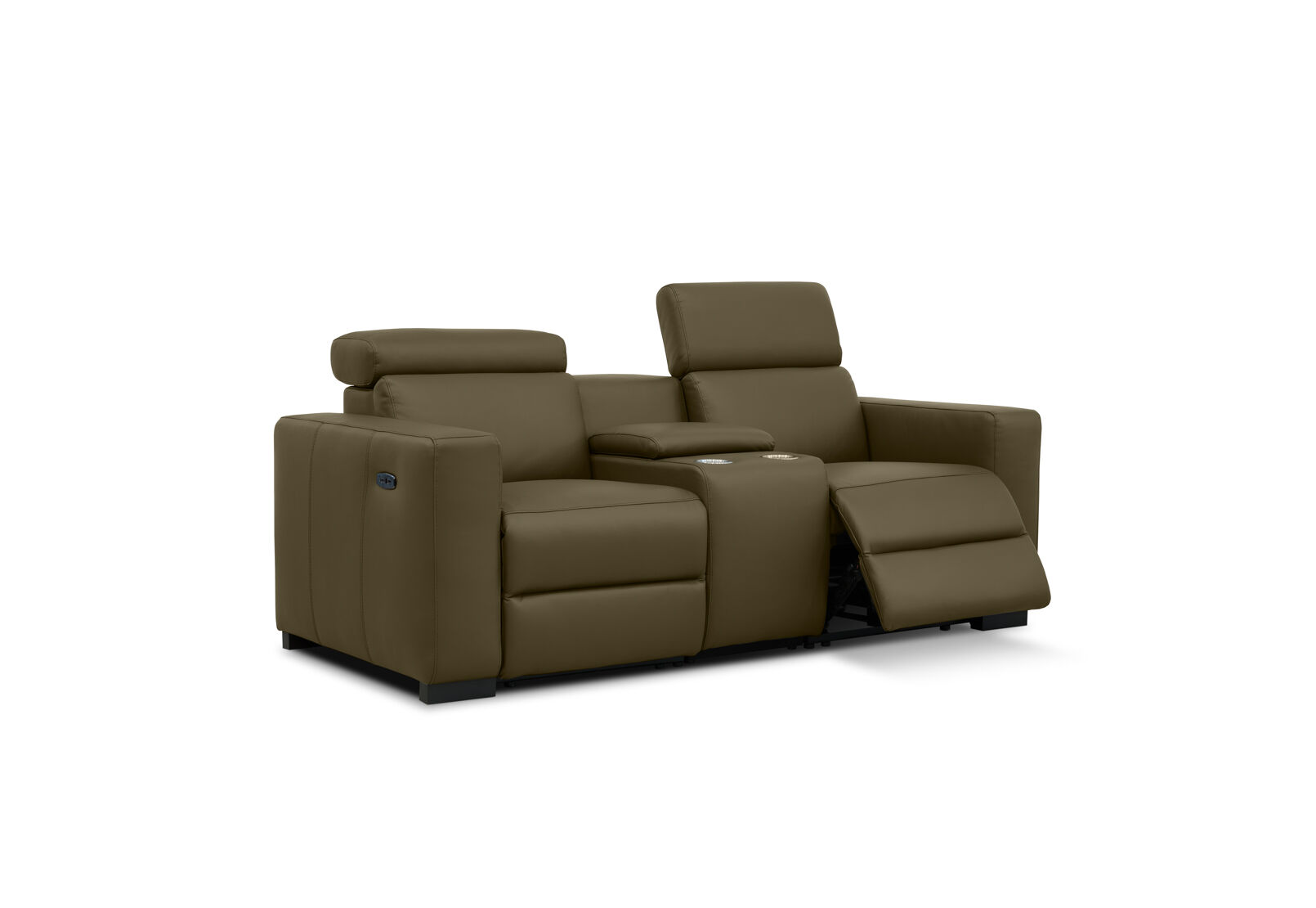 DAMIAN LEATHER - 2 Seater Sofa with 2 inbuilt Electric Recliners DAMIAN LEATHER
