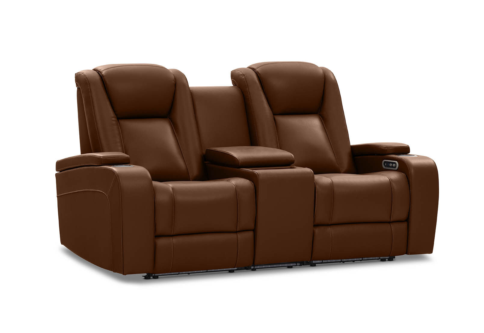 SENTINAL MK2 LEATHER - 2 Seater with 2 Electric Recliners and Console SENTINAL MK2 LEATHER