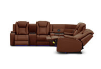 SENTINAL MK2 LEATHER - 4 Piece Corner with LHF Console SENTINAL MK2 LEATHER