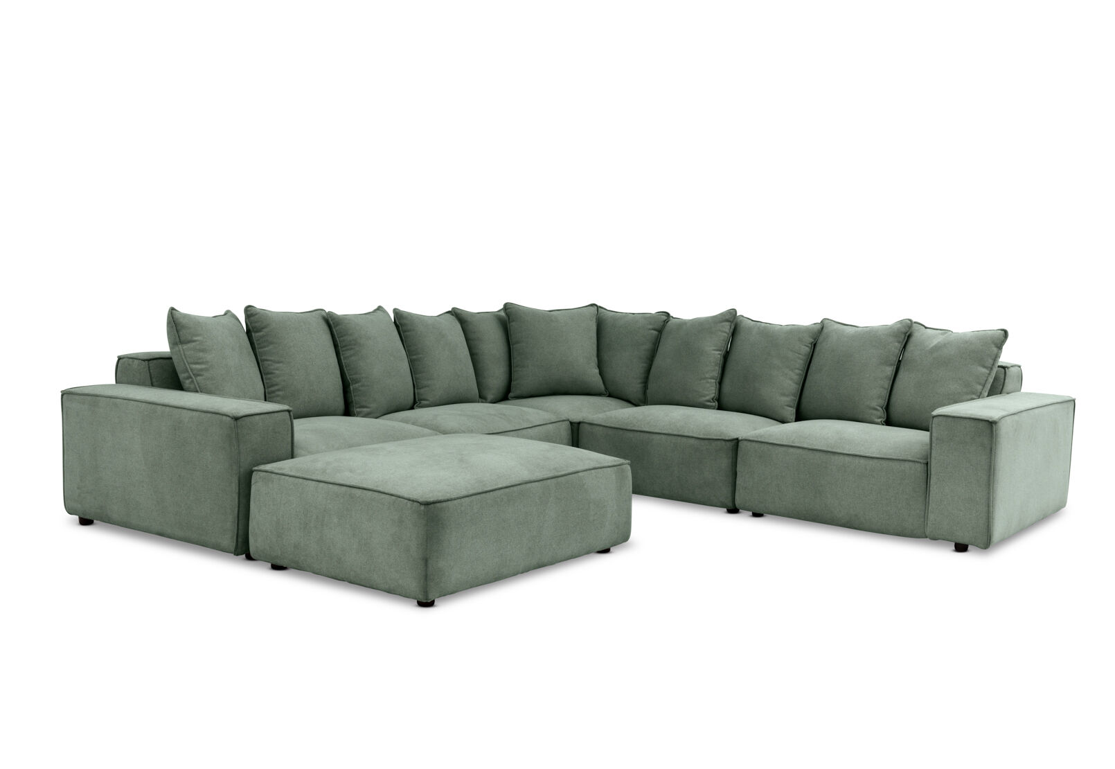 TILLEY FABRIC - Corner Lounge with Ottoman ( Fabric) TILLEY FABRIC