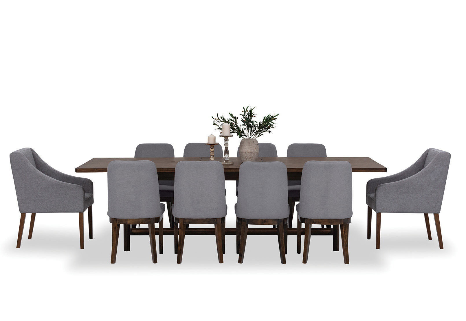 NICCOLO - 11 Piece Extension Dining Suite with 2 Volante and 8 Santino Dining chairs. NICCOLO