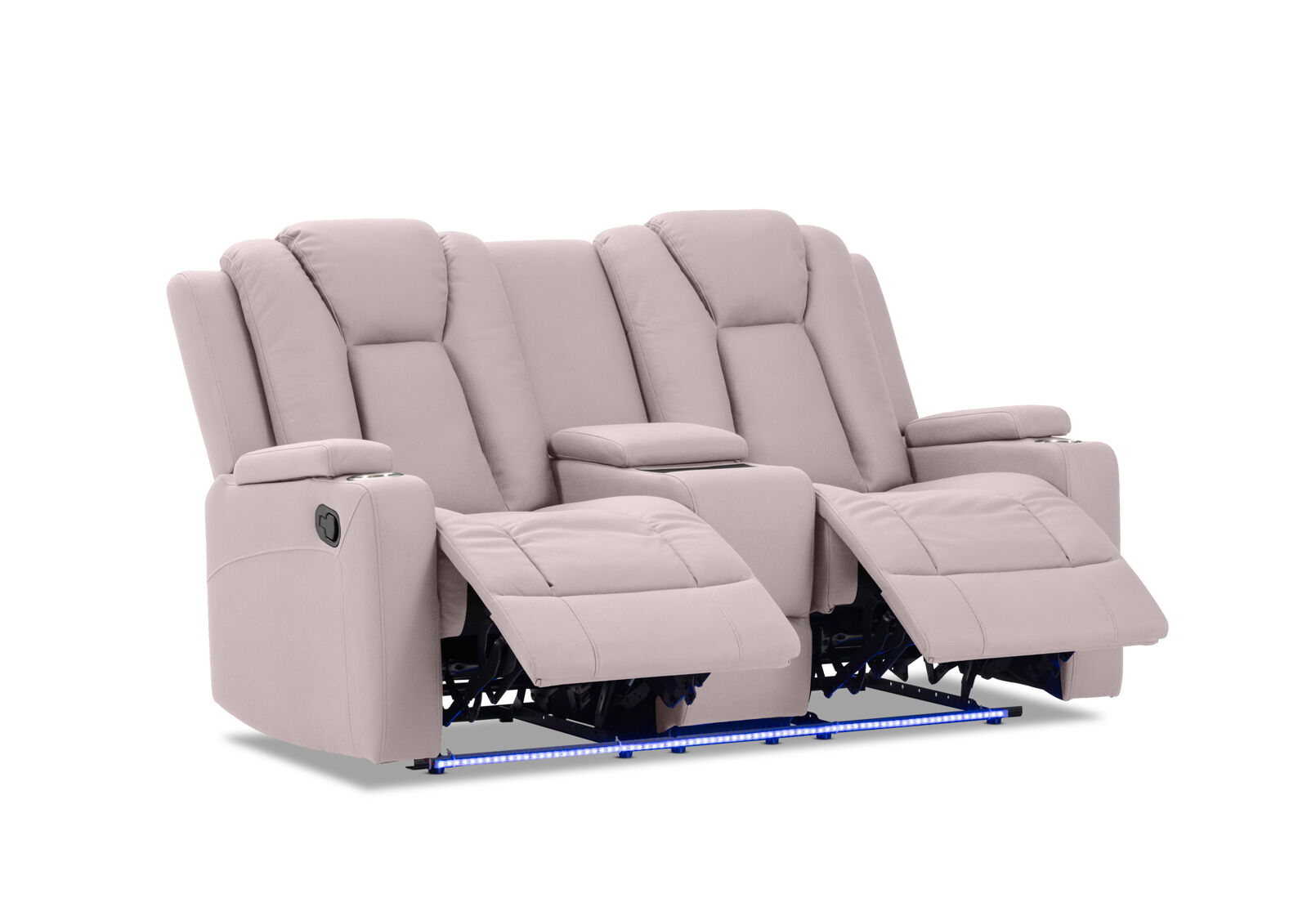 TRAVIS FABRIC - 2 Seater with Recliners and Console TRAVIS FABRIC