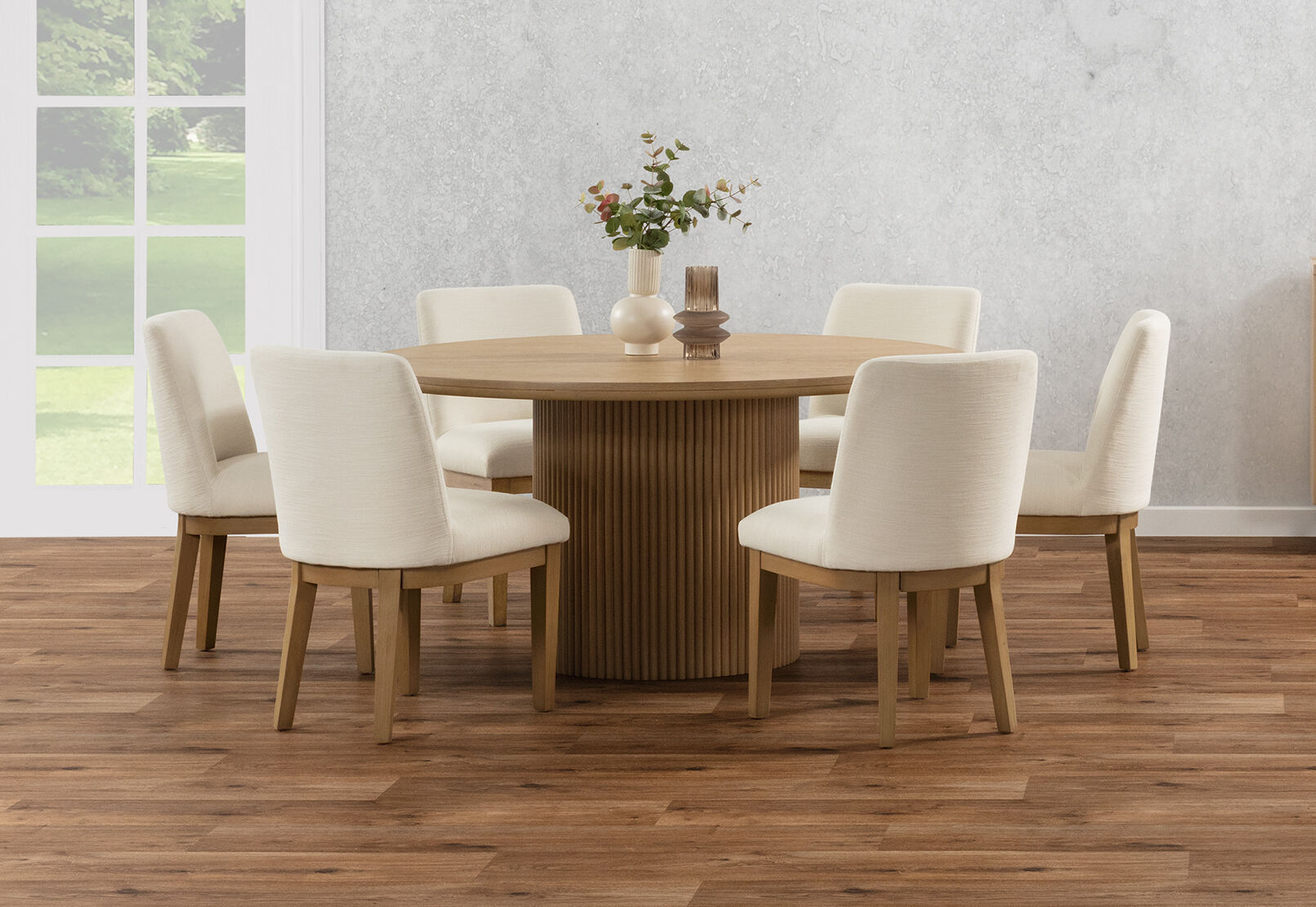 MIRAN - 7 Piece 1500 Dining Suite with Cora Dining Chairs MIRAN
