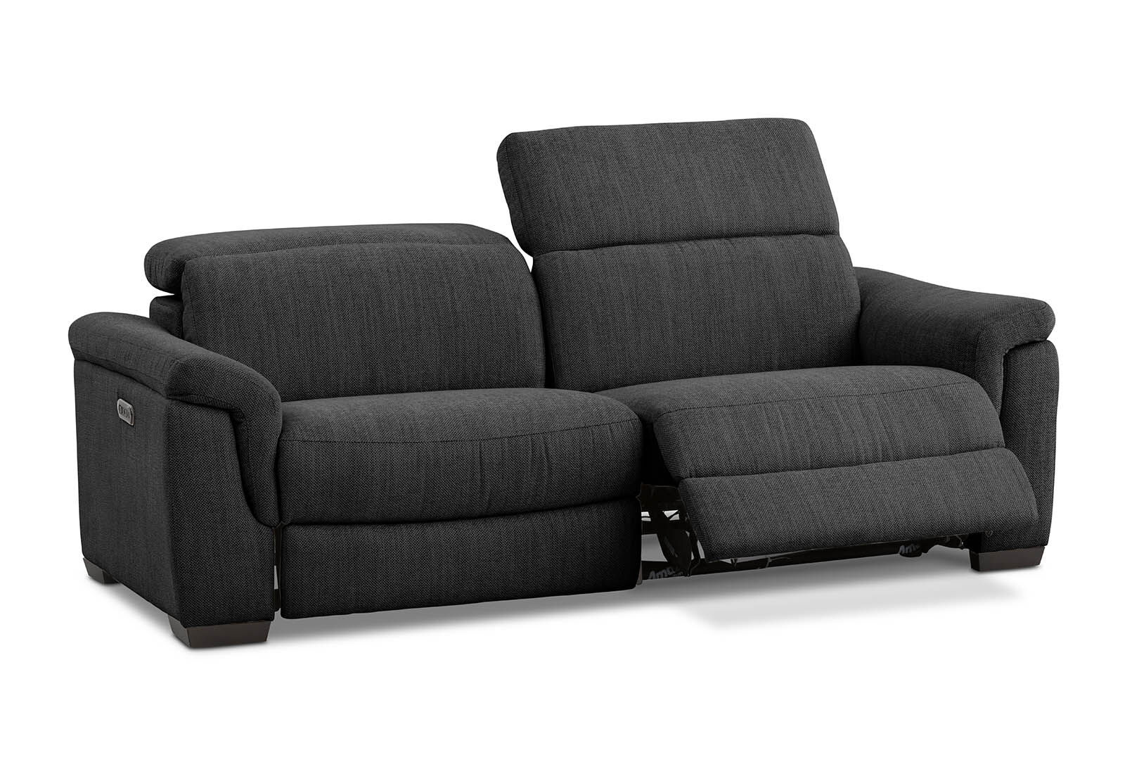 LUCIANO - Fabric 2.5 Seater Sofa with 2 Electric Recliners LUCIANO