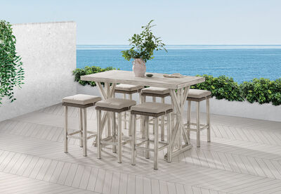 MIAMI - 7 Piece Outdoor Bar Setting.