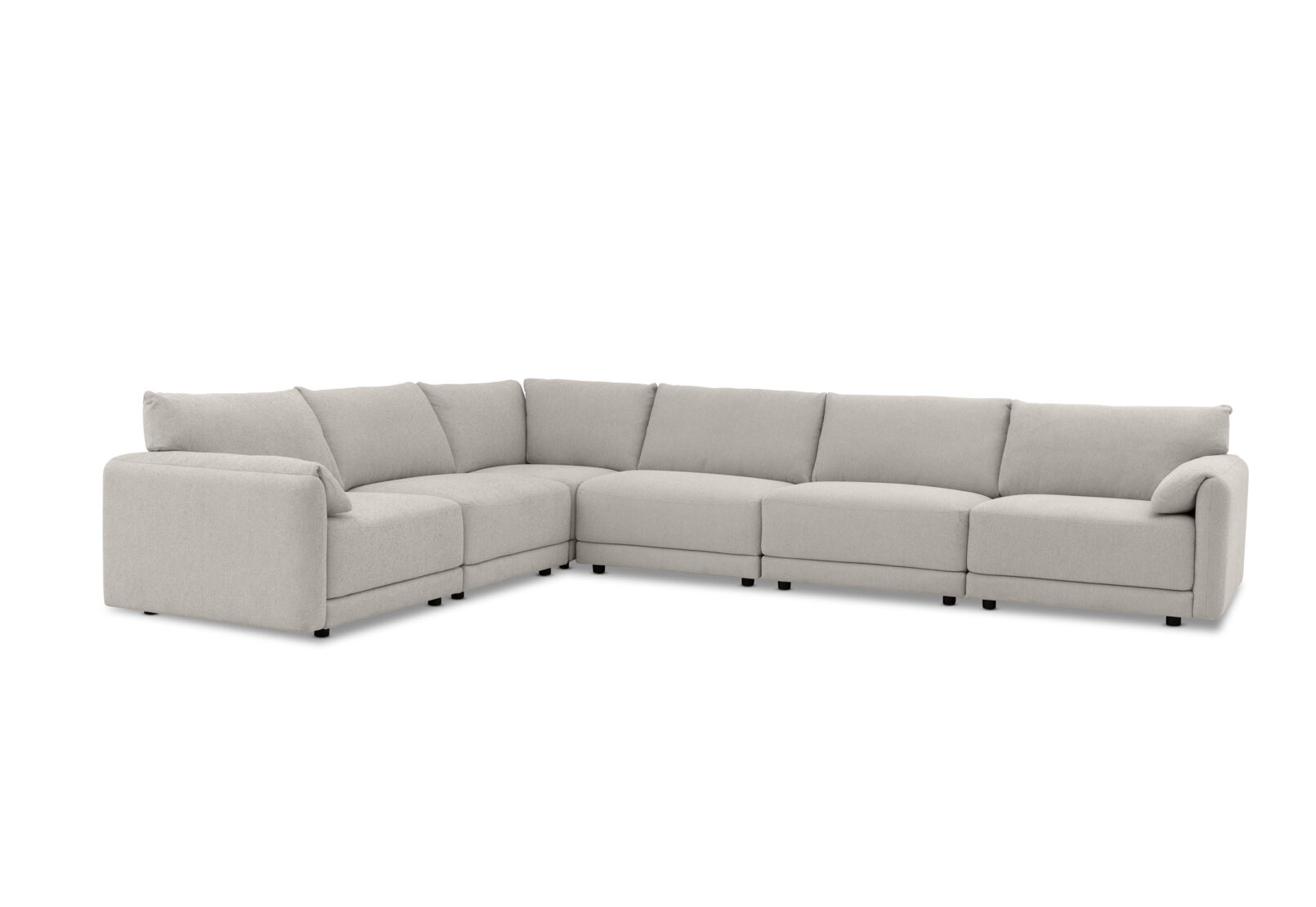 VARLEY FABRIC - 6 Seater Corner Lounge Setting. VARLEY FABRIC