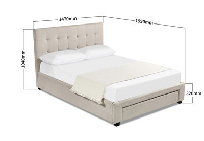 SOUTHAMPTON - Double Bed with Drawer