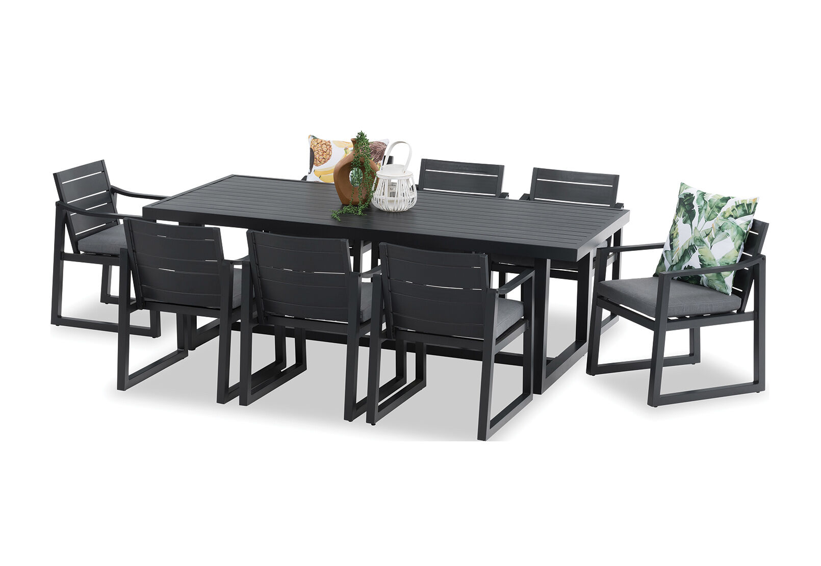 ZARIAH - 9 Piece Outdoor Dining Setting. ZARIAH