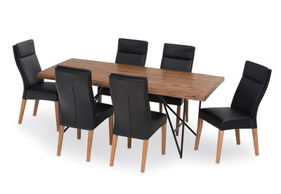 6 Seater Dining Table + Chairs Set - Amart Furniture