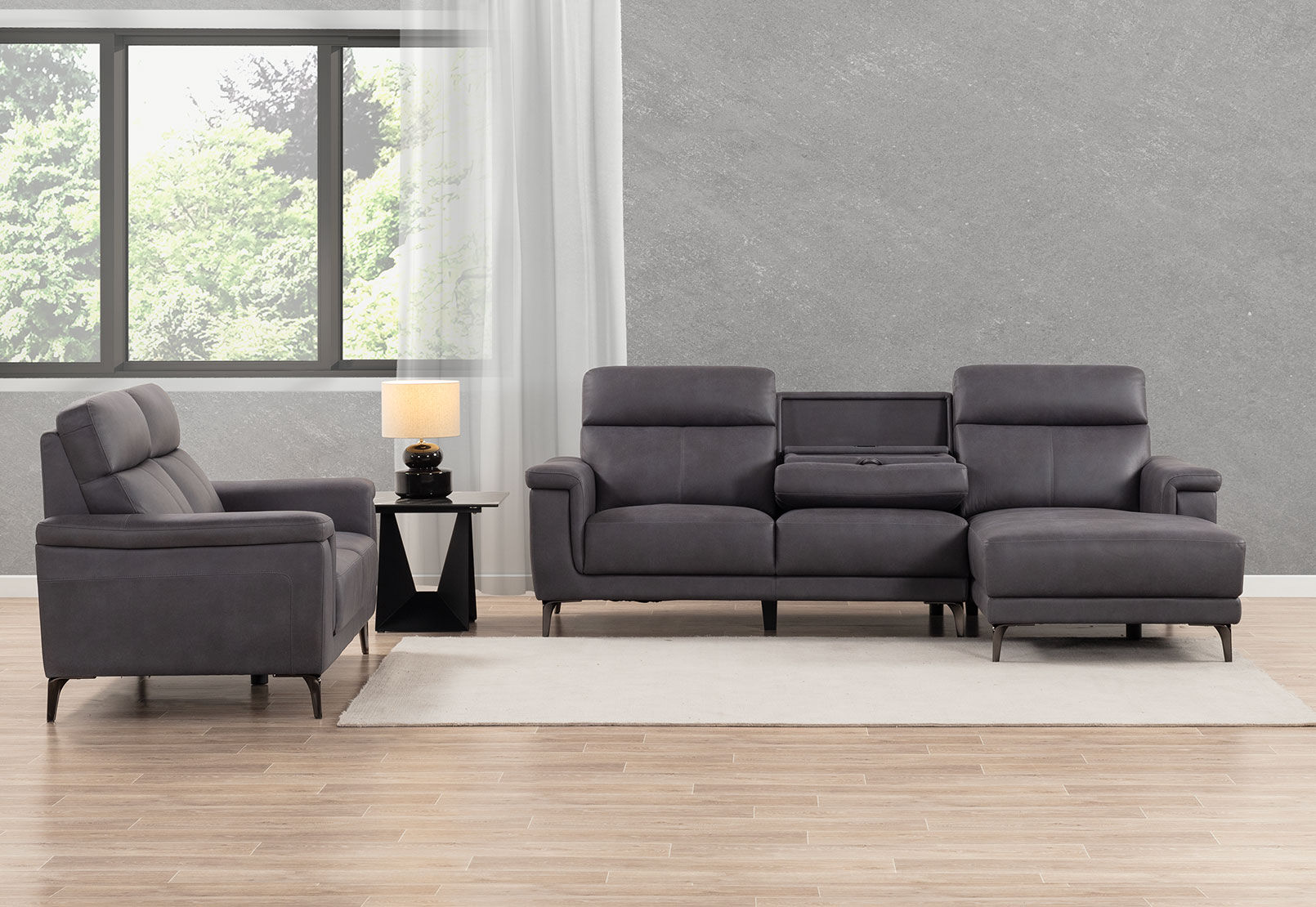 CAPEL FABRIC - 3 Seater Sofa with RHF Chaise CAPEL FABRIC