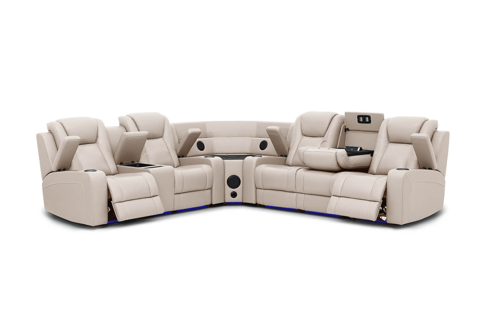 SENTINAL MK2 LEATHER - 5 Piece Corner with LHF Console SENTINAL MK2 LEATHER