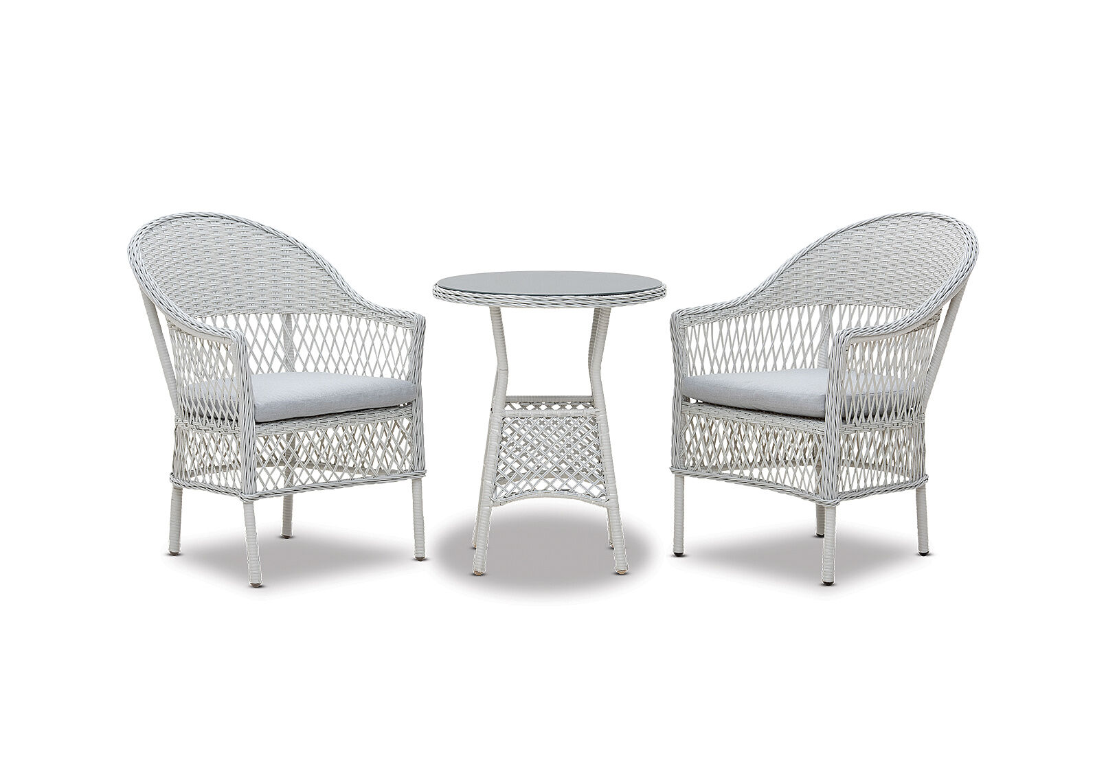 WHITE JULIA 3 Piece Outdoor Balcony Setting