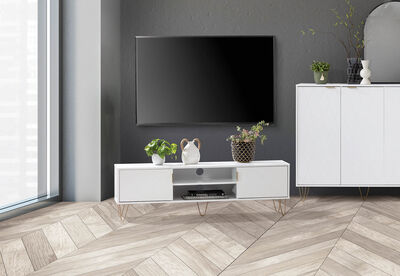 DORSEY - White Entertainment Unit