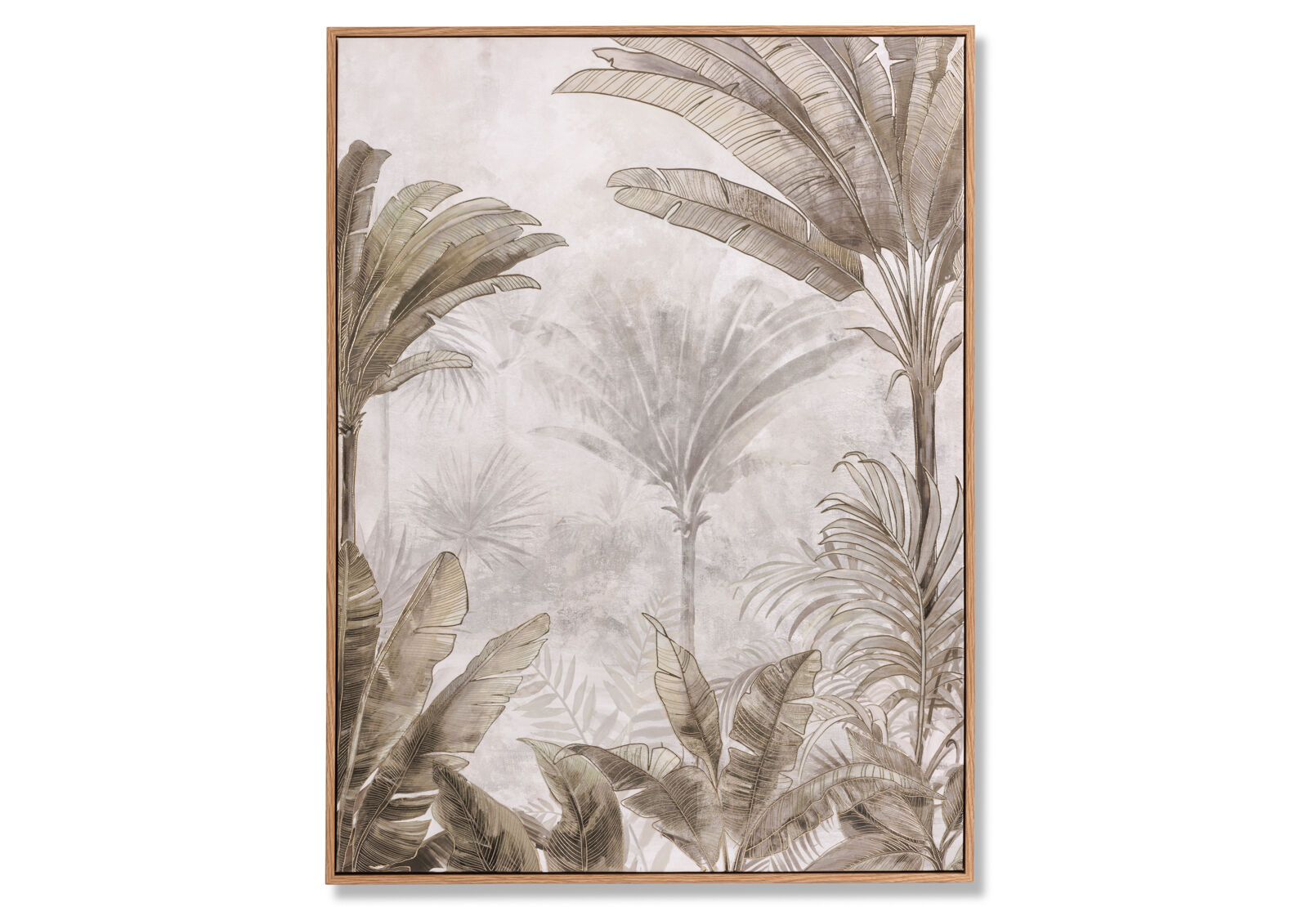 PALMSICA - 80 X 60cm Golden Palms Framed Canvas Wall Art PALMSICA