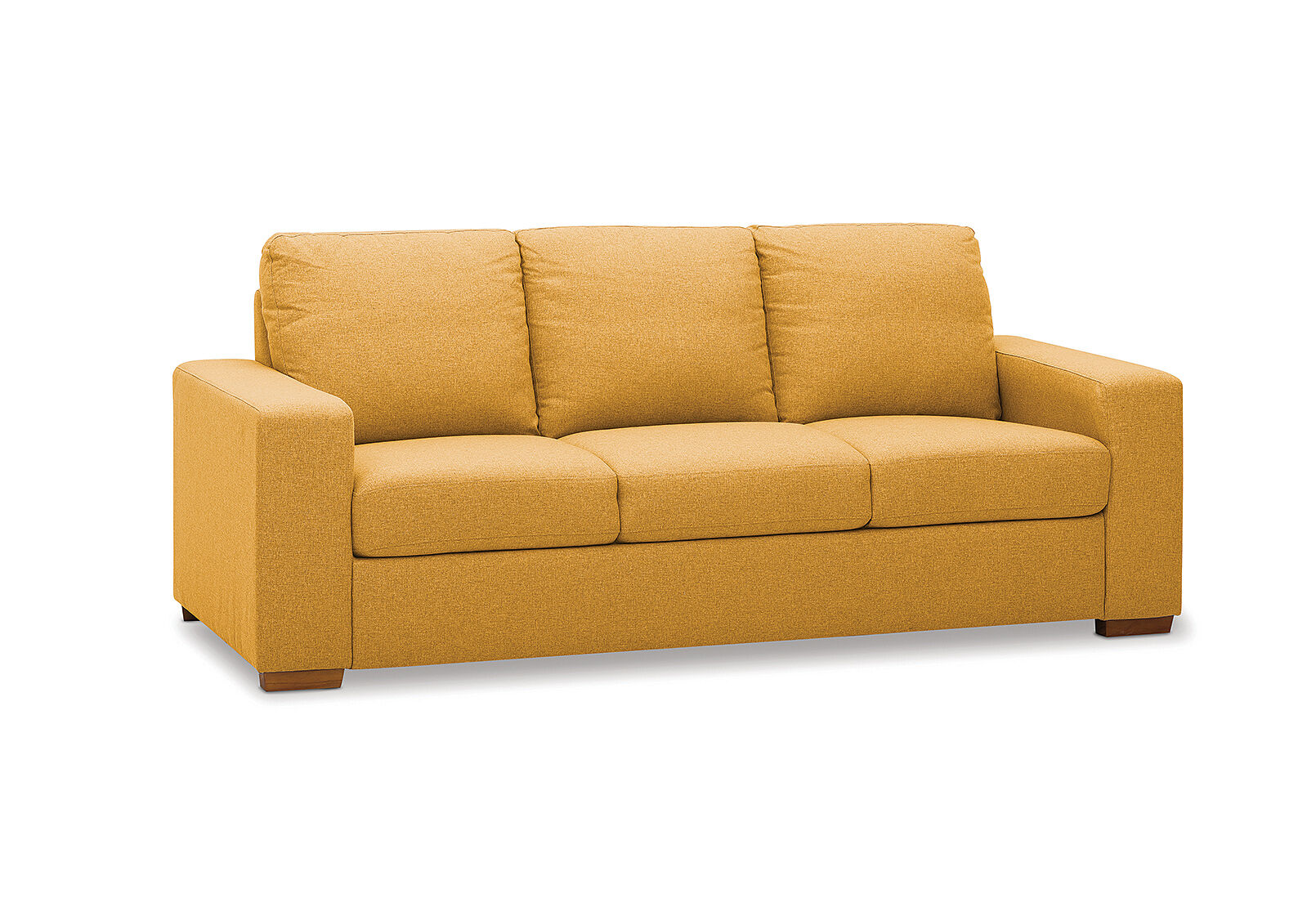 MUSTARD NIXON Fabric 3 Seater Sofa | Amart Furniture