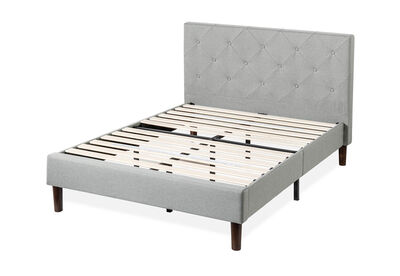 ELENA - Light Grey Queen Bed