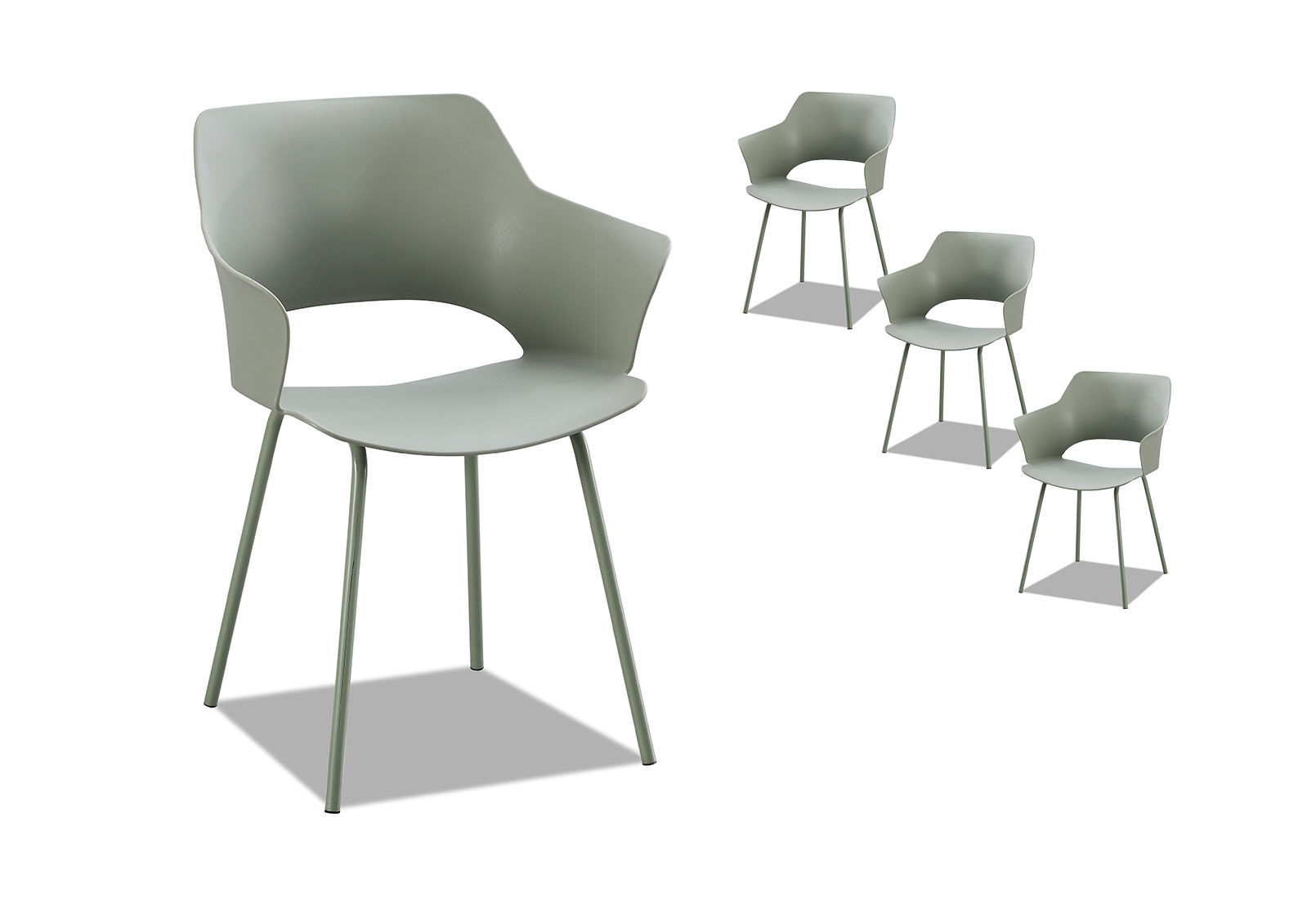BURTON - Set of 4 Dining Chairs BURTON