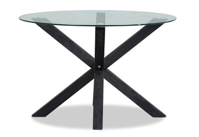 PROMENADE - 1200 Round Glass Top Dining Table