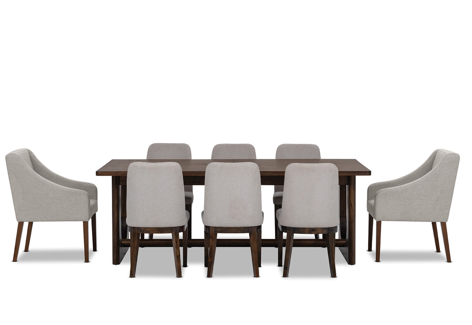NICCOLO - 9 Piece Extension Dining Suite with 2 Volante and 6 Santino Dining Chairs. NICCOLO