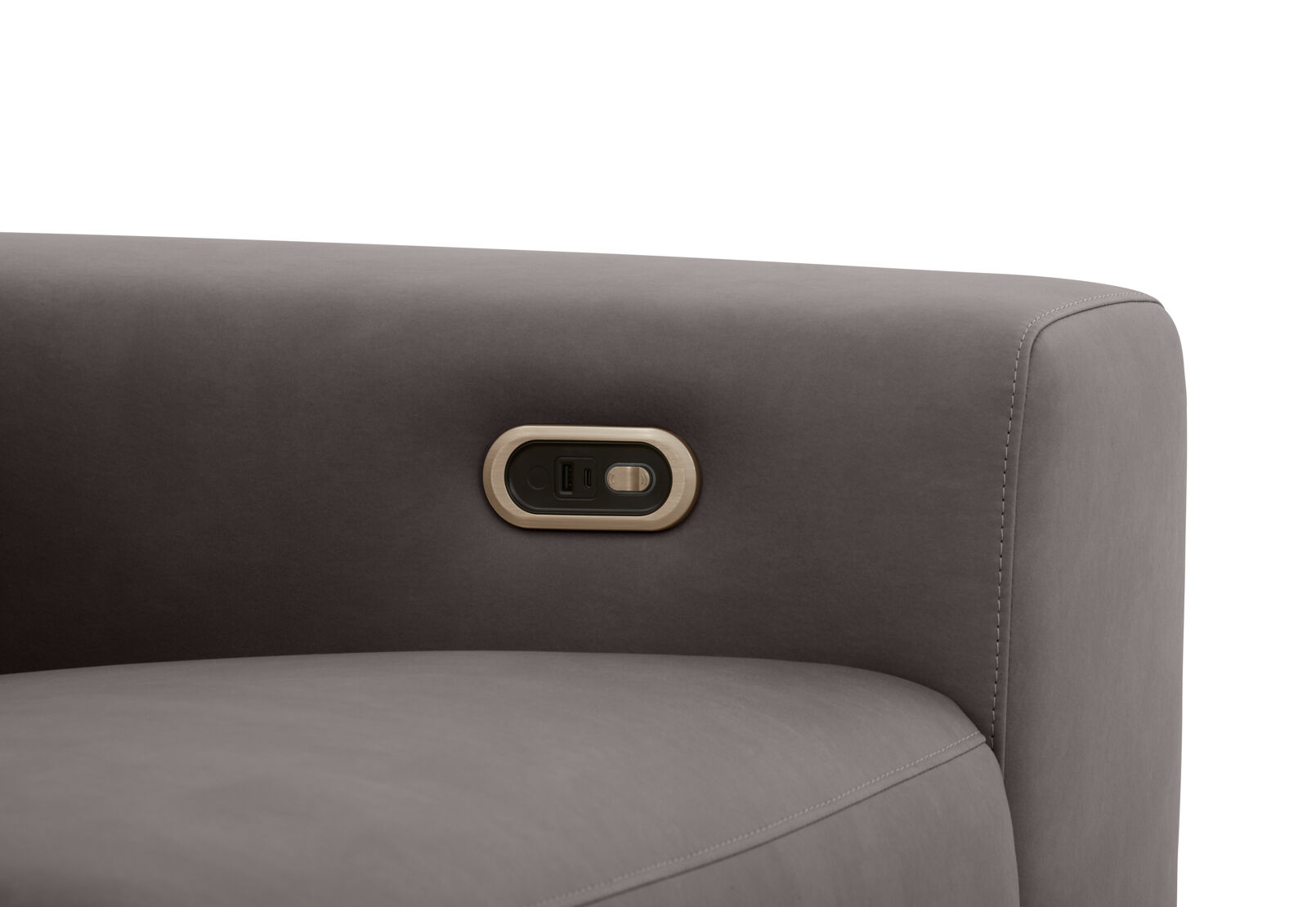 GAGE FABRIC - 2 Seater Sofa with Inbuilt Electric Recliners GAGE FABRIC