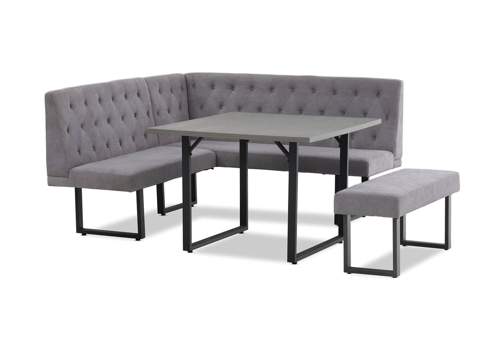 Chicago 160cm Glass Top Dining Table With Sofa And Bench Sofa Design