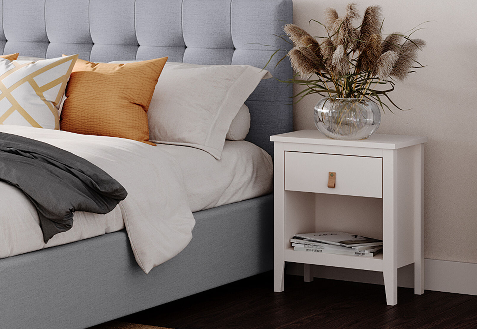 STANFORD - White Bedside STANFORD