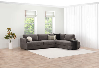 COURTNEY FABRIC - Corner Lounge with RHF Chaise