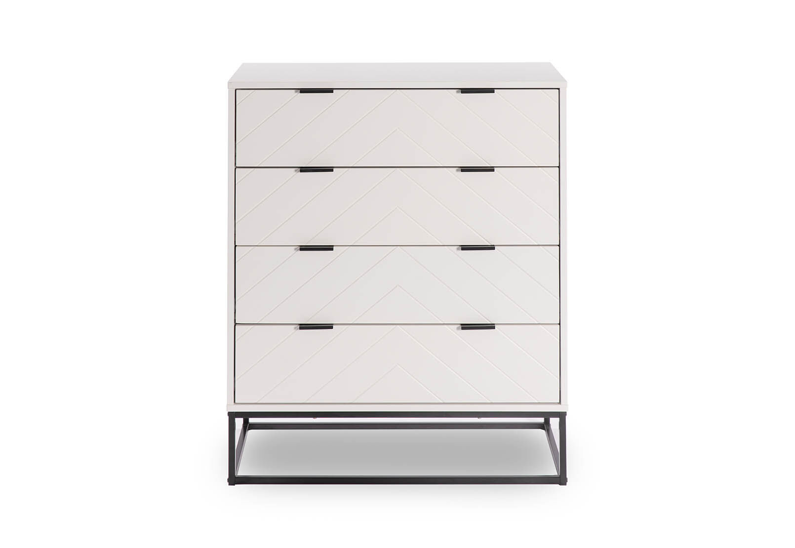 HARDING - White 4 Drawer Tall Chest HARDING